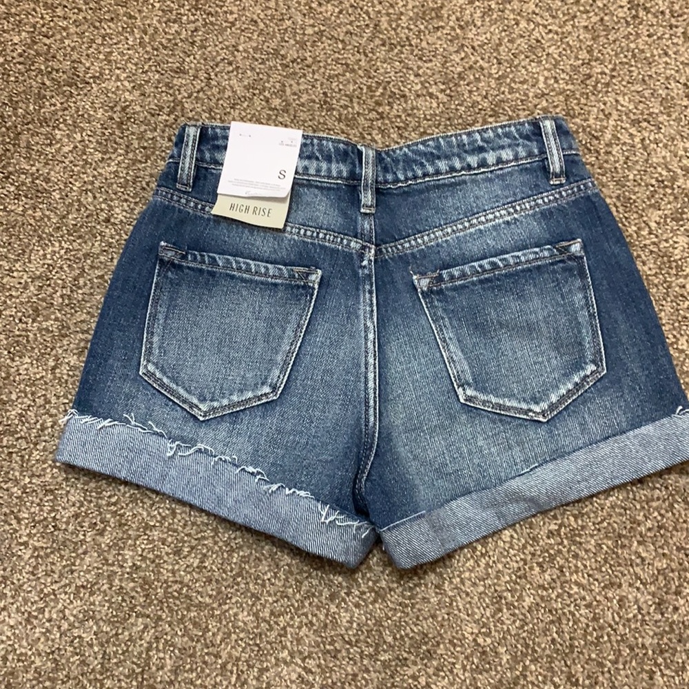 KanCan High Rise Button Fly Shorts - Picture 2 of 2